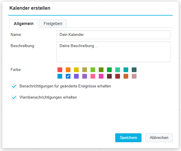 Calendar Beschreibung