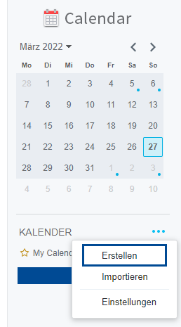 Calendar Erstellen