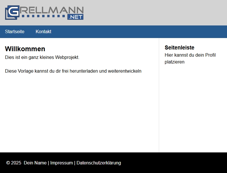 Website selber programmieren - Vorschau